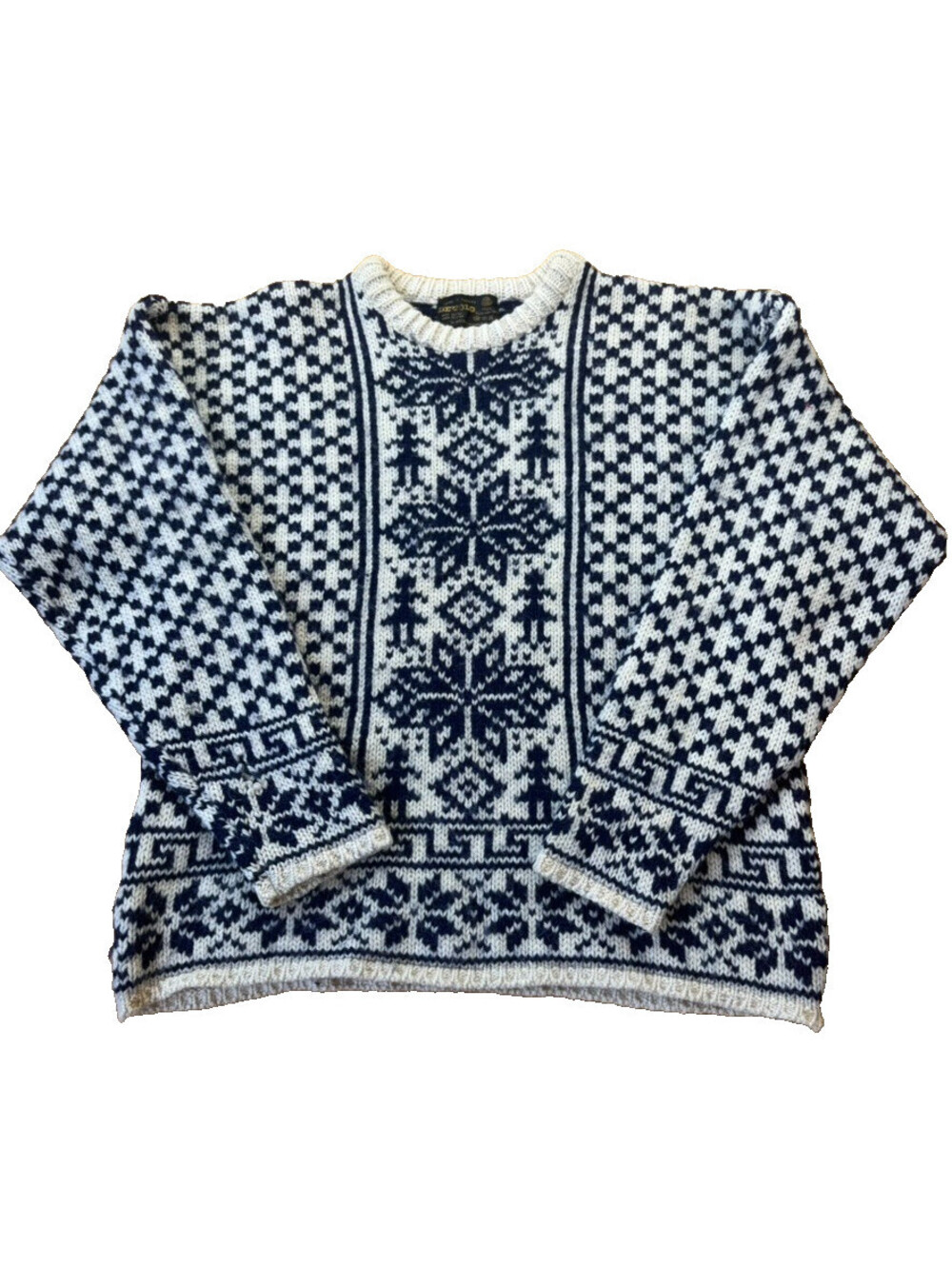 VTG Devold Wool Sweater Nordic Selburose Knit Made in Norway Men's M Women's XL